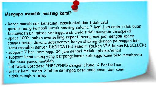 mengapa memilih hosting kami?